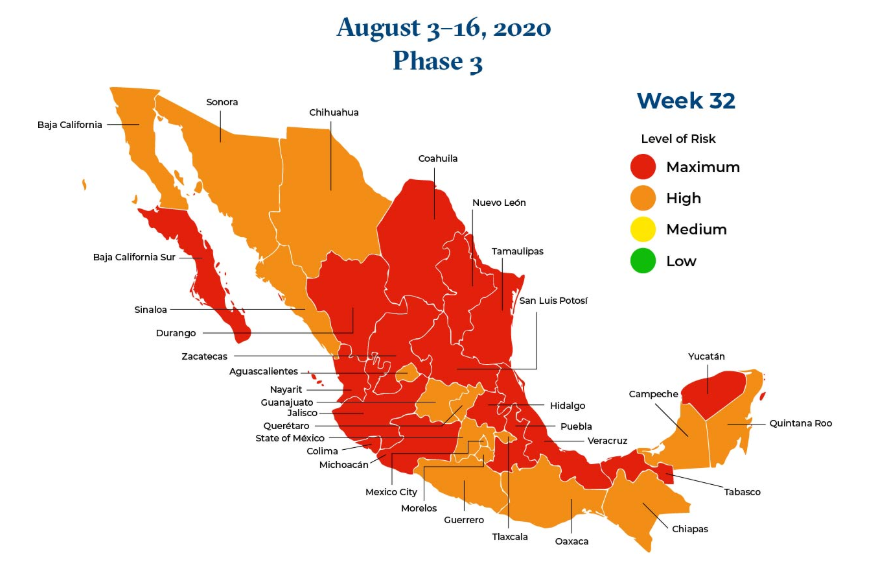 This is an image of the growing number of cases found in Mexico.